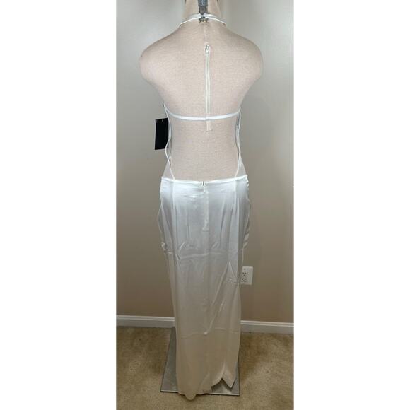 Retrofete Meridian Sheer Palm Tree Crystal Bead Embellished Maxi Dress Sz Small - Picture 14 of 16